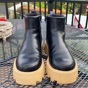 Zara contrast ankle booties